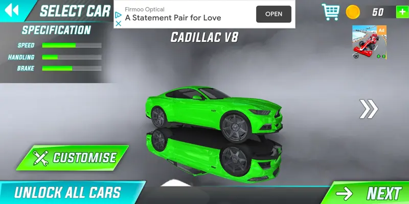 Muscle Car Stunts android App screenshot 1